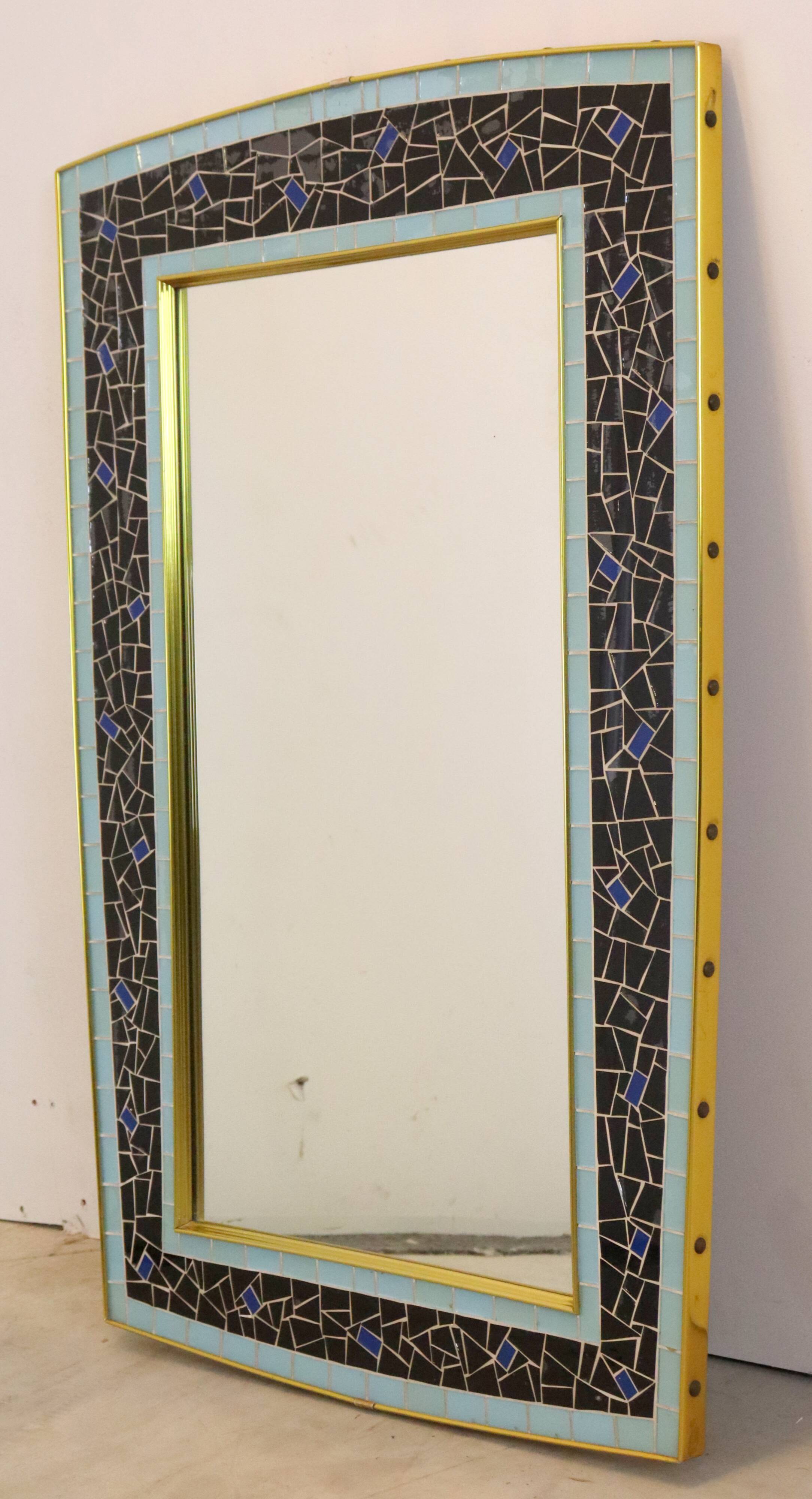 Jaren '50 -  mozaïek wandspiegel 'kulmbach'