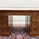 Classic English Desk with Green Inlay