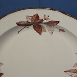 Gien round foliage decoration dish - 31 cms