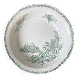 Vintage hollow dish French Terre de Fer St Amand TRIANON cherub motif 19th century