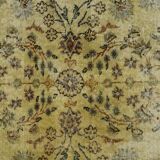 Turkish Anatolian Handmade Vintage Area Rug 237 cm x 135 cm