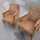 Pair of Louis XVI style armchairs