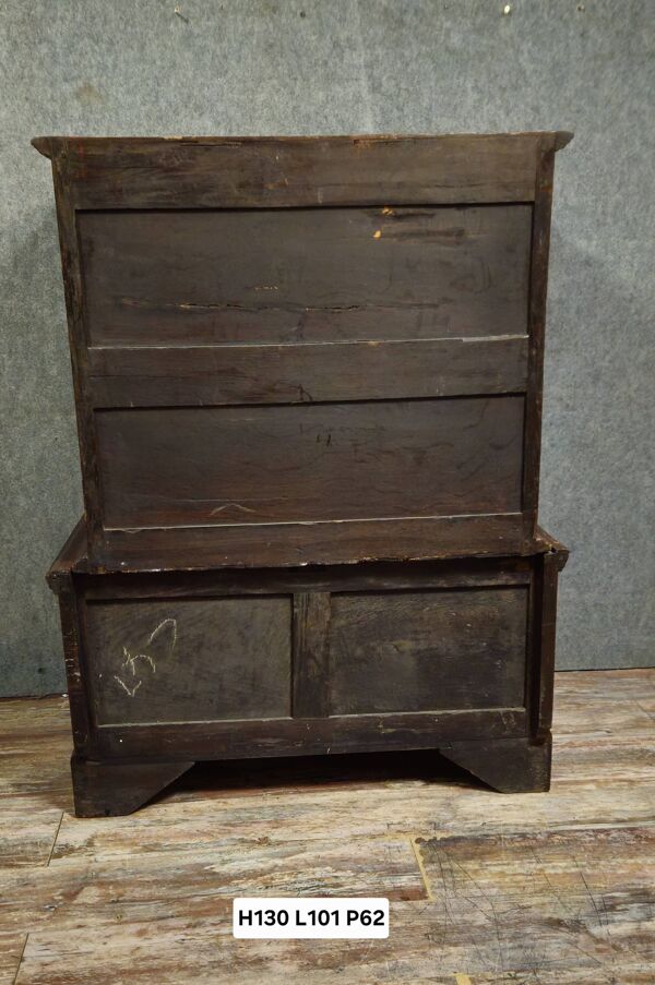 Cabinet - Commode  / chiffonnier ancien en bois massif, XIXᵉ siècle