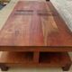 Table basse en bois massif de marque Bois et Chiffons  à 4 compartiments- Excellent état
