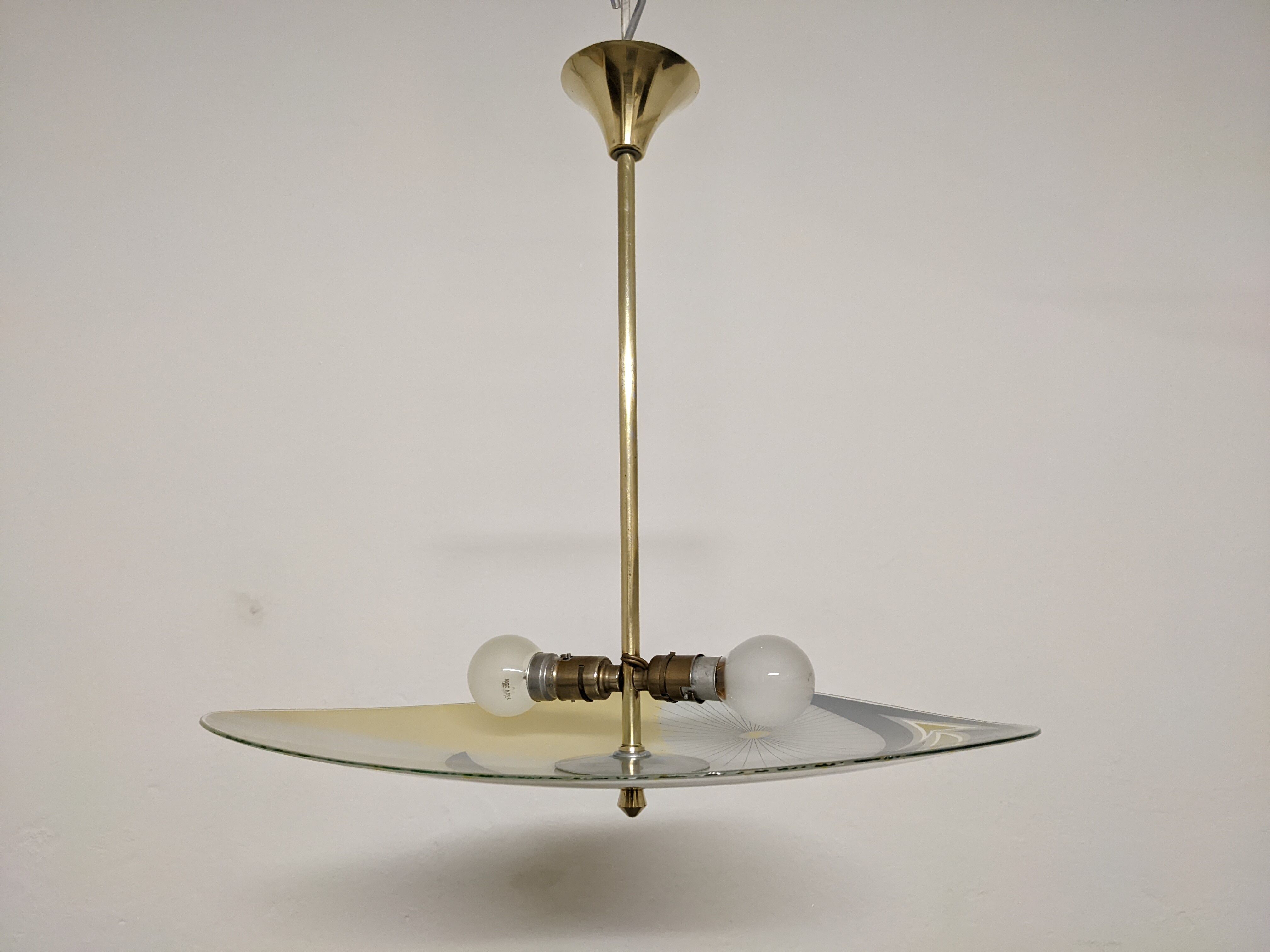 Modernist glass suspension from the 50s/60s