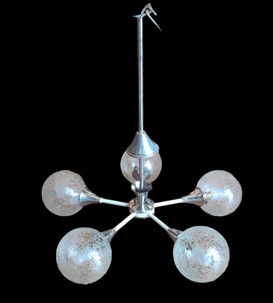 Sputnik designer pendant chandelier 1970s