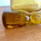 Yellow blown glass decanter