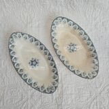 Set of two Terre de Fer Boulogne model dishes
