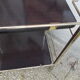 Rolling serving table in brass