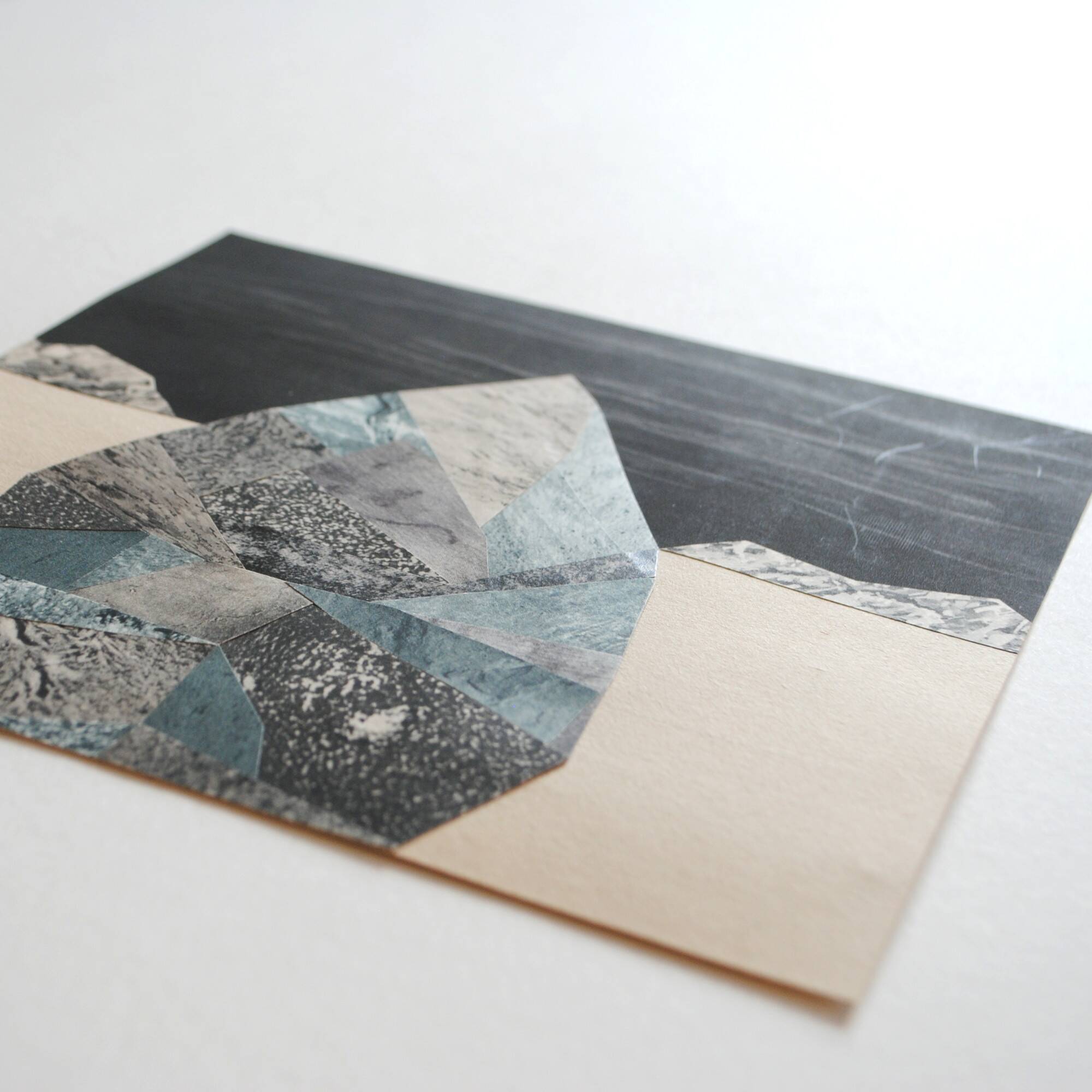 Collage on paper • mineralogy iv