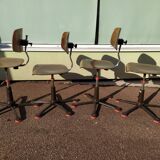 Set of 6 adjustable workshop pfaff chairs swivel sewing