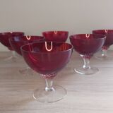 Ensemble de six verres, Murano