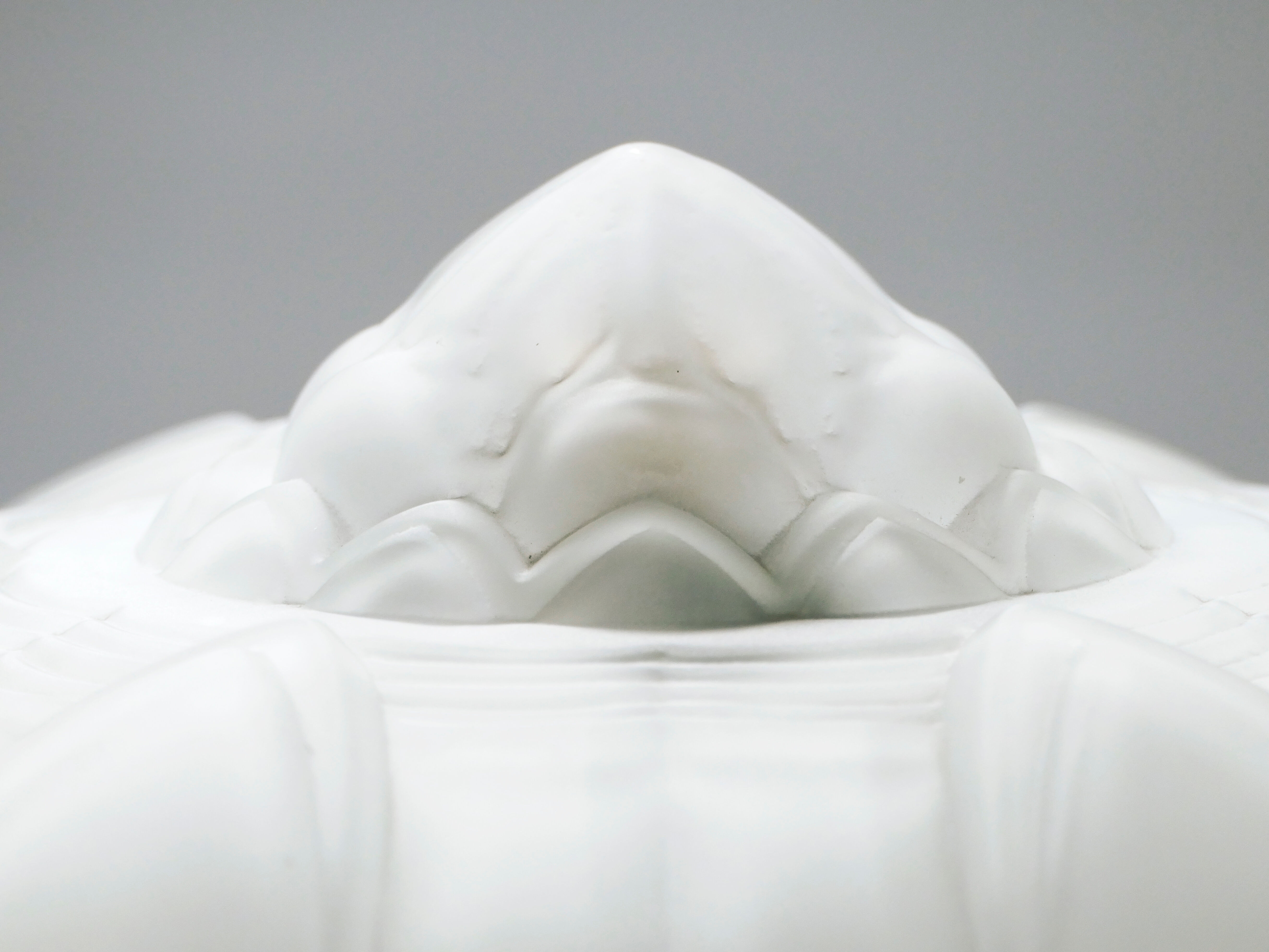 Lamp blown glass frosted around 1940 brass