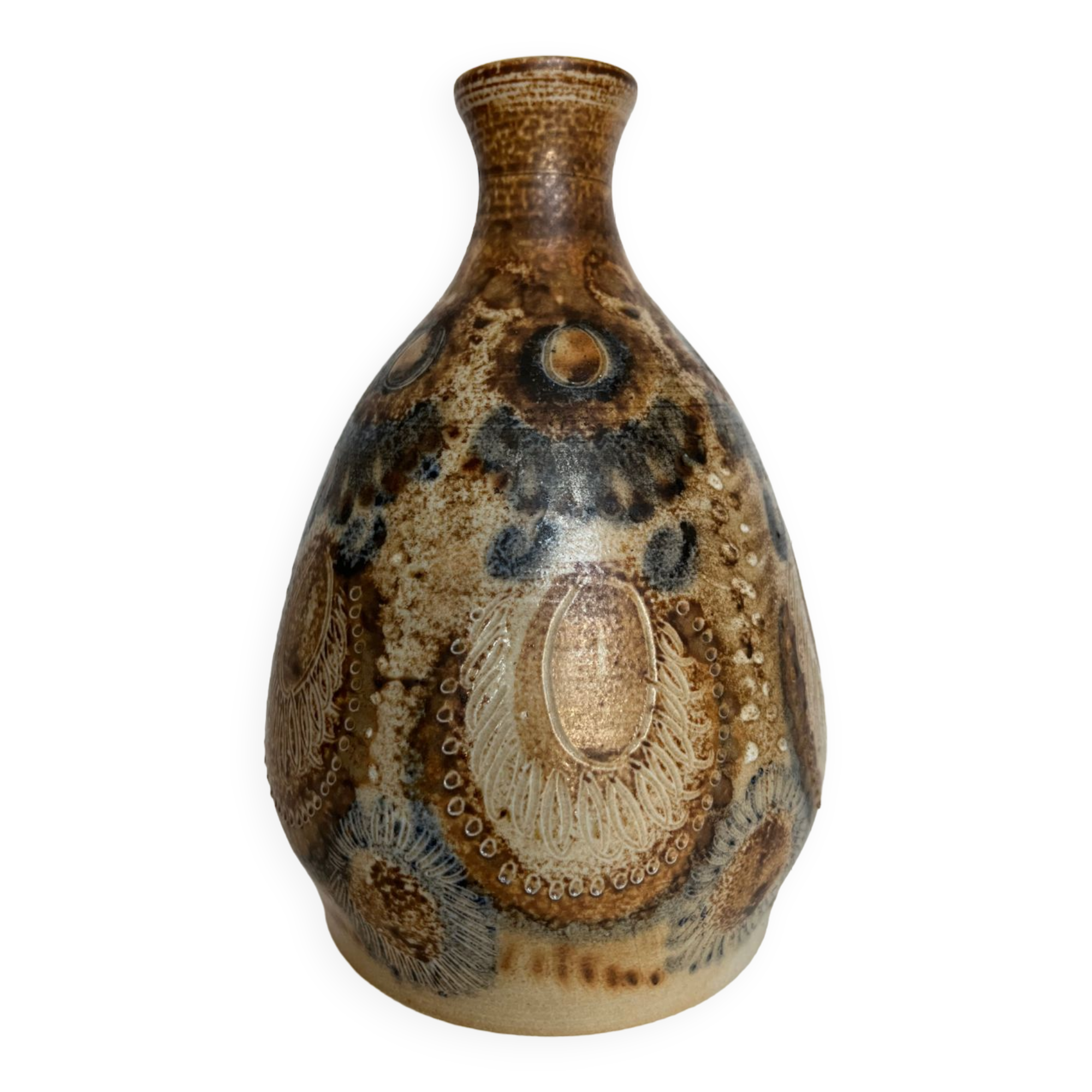 Vase en céramique signé JC Courjault