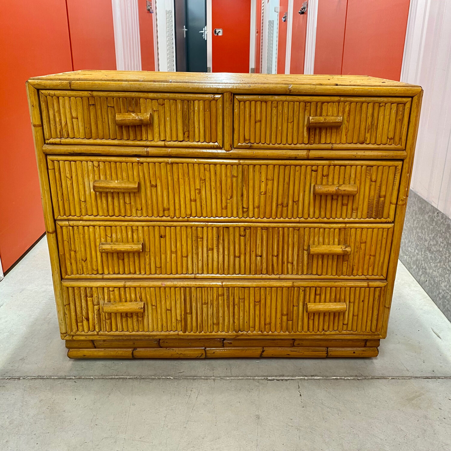 Commode bambou vintage
