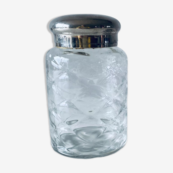 Old glass jar, bathroom bottle