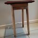 Console holder pot flower wood patinated seat mahogany