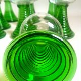 Set of 10 Alsatian Roemer glasses from the 1970s, height 16 cm.