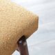 Fauteuil vintage jaune bouclé 1970