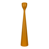 Grand Bougeoir en bois laqué jaune orangé