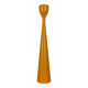 Grand Bougeoir en bois laqué jaune orangé