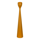 Grand Bougeoir en bois laqué jaune orangé