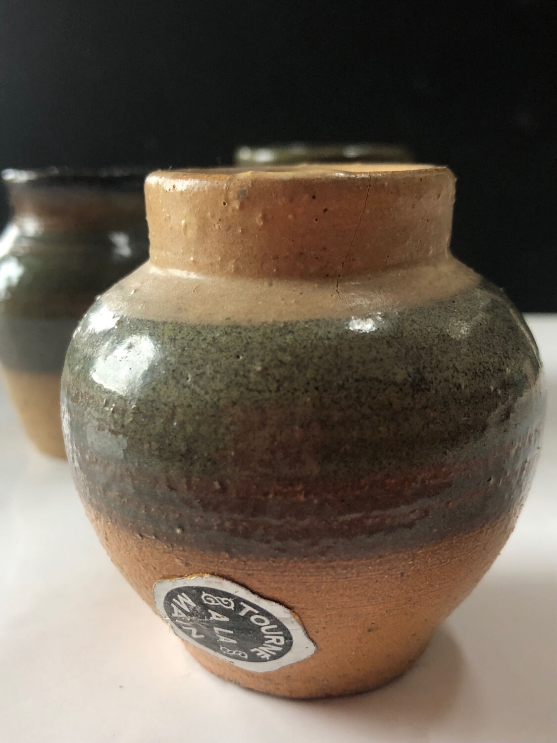 Lot de 3 pots en grès de Jules Guérin