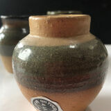 Set of 3 stoneware pots by Jules Guérin