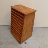 Classeur vintage en pin des années 1950