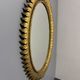 Midcentury bohemian hollywood regency spanish gilt metal sun mirror, 1960s