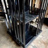 Napoleon III rotating bookcase in black wood
