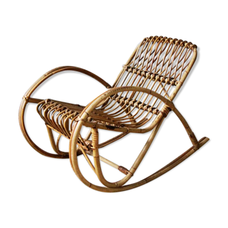 Rocking chair in rattan for children