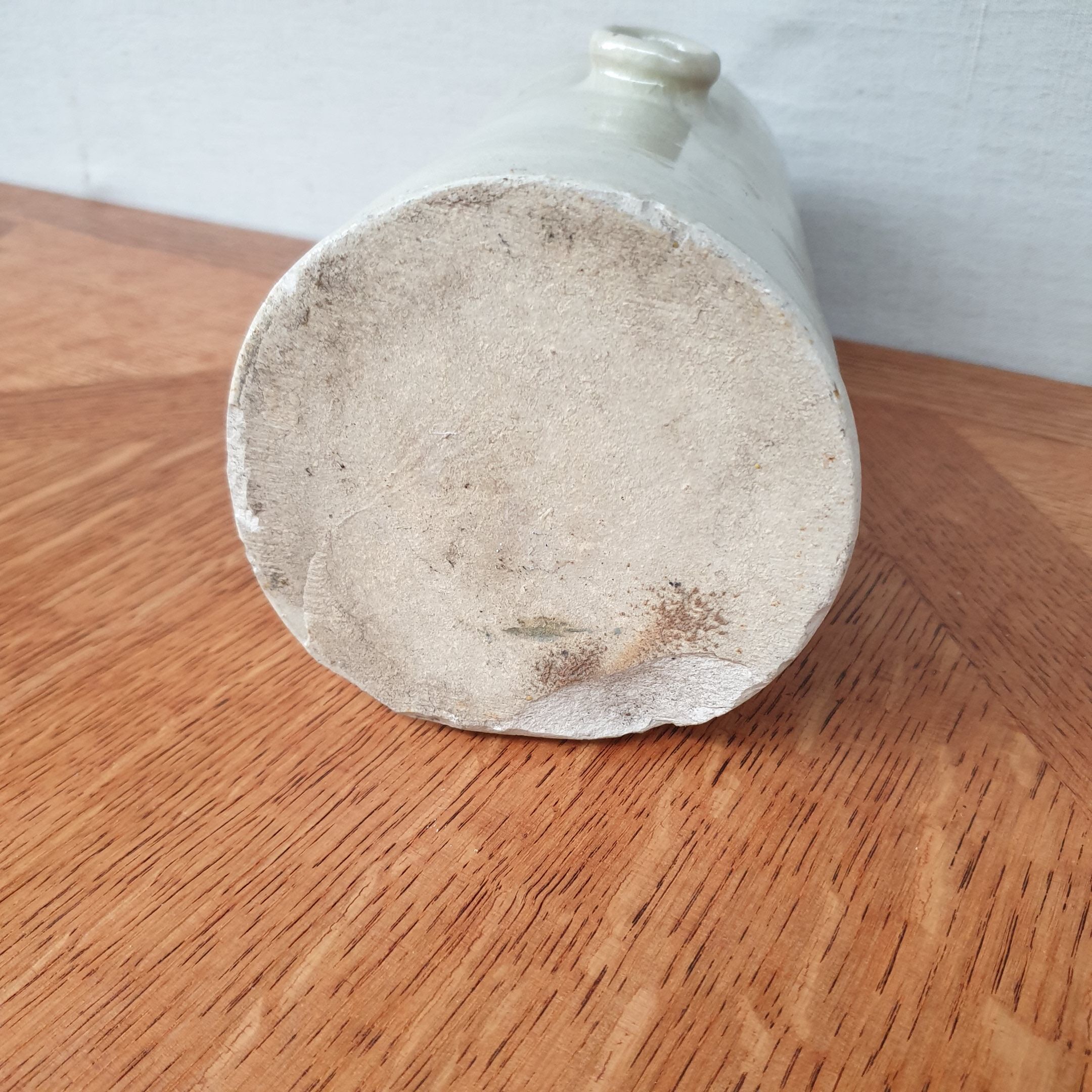 Vintage bottle in enamelled sleet