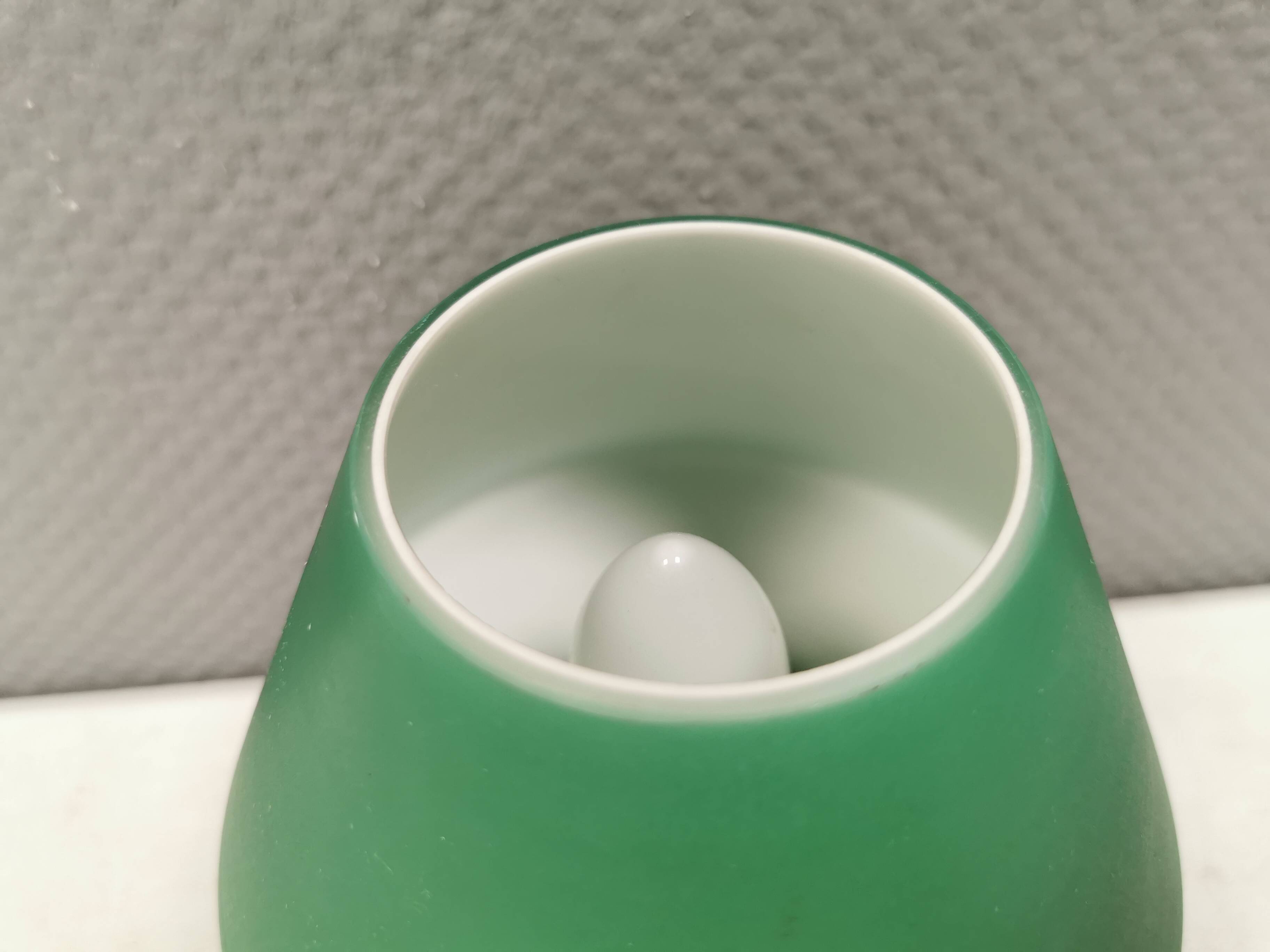 Retro green 'mushroom' table lamp, Danish from the 1980s-90s.