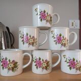 Set of 6 vintage mugs chi kiang stoneware