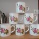 Lot de 6 mugs vintage chi kiang stoneware