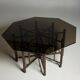 Table basse octogonale en bambou XL