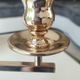 Large Aulica Menorah/Jewish Candlestick with 9 lights. In gold-plated metal.