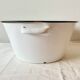 Large vintage basin in white enameled sheet metal