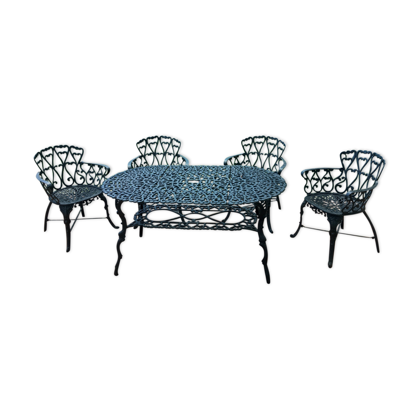 Ancient cast iron garden lounge