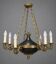Empire-style chandelier in finely chiselled and gilded bronze