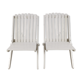 Pair of folding scissor chairs, 1950