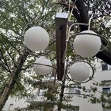 Chrome pendant light.