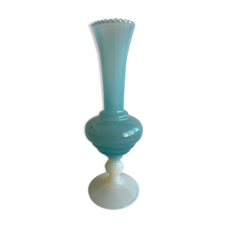 Blue opaline vase