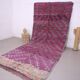 Purple Vintage Moroccan Rug 185 x 437 cm - Large Berber Wool Rug Handmade