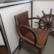 Pair of leather bridge chairs
