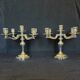 Exceptional pair of table candlesticks in fine silver, St. Médard Paris
