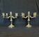 Exceptional pair of table candlesticks in fine silver, St. Médard Paris
