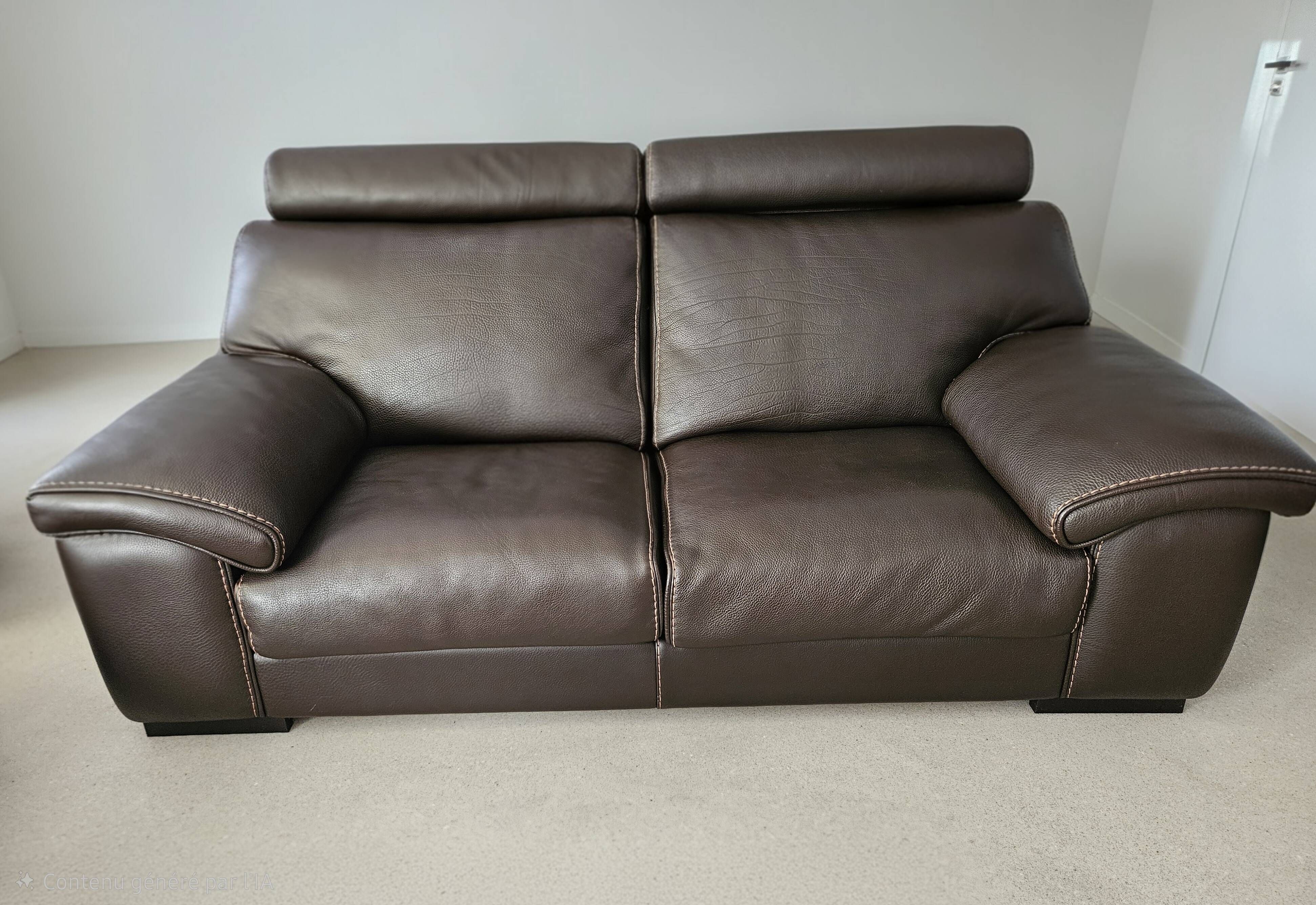 Ascot leather sofa Roche Bobois