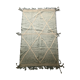 Moroccan Berber carpet Kilim Zanafi water green and ecru 2.7x1.57m